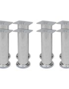 vidaXL Nohy k pohovce 8 ks kulaté chrom 180 mm