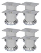 vidaXL Nohy k pohovce 8 ks kulaté chrom 60 mm