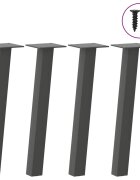 vidaXL Nohy ke konferenčnímu stolku 4 ks antracitové 30 cm ocelové
