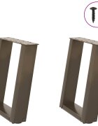 vidaXL Nohy konferenčního stolku ve tvaru U 2 ks přírodní ocel 38 x (42-43) cm ocel