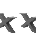 vidaXL Nohy konferenčního stolku ve tvaru X 2 ks antracitové 70 x (30-31) cm ocel
