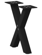 vidaXL Nohy konferenčního stolku ve tvaru X 2 ks černé 37 x (30-31) cm ocel