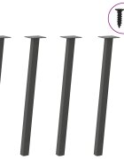 vidaXL Nohy konzolového stolku 4 ks antracitové 72 cm ocelové