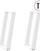 vidaXL Nohy konzolového stolku ve tvaru U 2 ks bílé 28 x (72-73) cm ocel