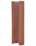 vidaXL Oboustranný zahradní plot 110 x 500 cm hnědý