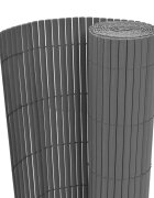 vidaXL Oboustranný zahradní plot PVC 90 x 300 cm šedý