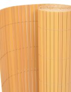 vidaXL Oboustranný zahradní plot PVC 90 x 500 cm žlutý