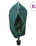 vidaXL Ochranné návleky na rostliny na zip 2 ks 70 g/m² 155 x 155 m
