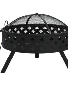 vidaXL Ohniště s pohrabáčem 58 cm XXL ocel