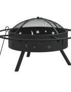 vidaXL Ohniště s pohrabáčem 70 cm XXL ocel