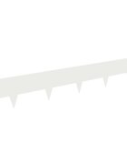 vidaXL Okraj trávníku 10 ks 100 x 15 cm Steel Bílá