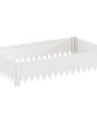 vidaXL Okraj trávníku 100 x 60 x 20 cm Ocel Bílá