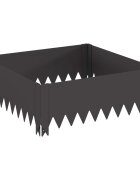 vidaXL Okraj trávníku 60 x 60 x 20 cm Ocel Černá