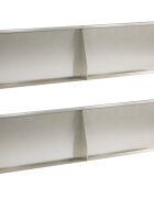 vidaXL Opěrná zeď 4 ks 80 x 12 x 50 cm Nerezová ocel Stříbrná