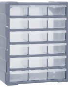 vidaXL Organizér s 18 středně velkými zásuvkami 38 x 16 x 47 cm