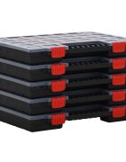 vidaXL Organizéry na součástky 5 ks 40 x 30 x 5 cm polypropylen