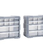 vidaXL Organizéry s 12 zásuvkami 2 ks 265 x 16 x 26 cm