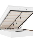 vidaXL Osmanský rám postele s matrací bílý 140x200cm umělá kůže