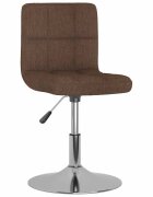 vidaXL Otočná jídelní židle hnědá textil