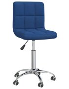 vidaXL Otočná kancelářská židle modrá textil