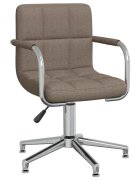 vidaXL Otočná kancelářská židle taupe textil