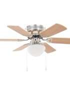 vidaXL Ozdobný stropní ventilátor se světlem 82 cm světle hnědý