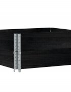 vidaXL Paletové nástavce 2 ks černé 80 x 60 cm masivní borové dřevo