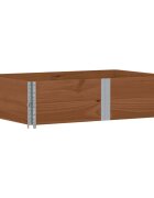 vidaXL Paletové nástavce 2 ks hnědé 150 x 100 cm masivní borové dřevo
