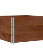 vidaXL Paletové nástavce 3 ks hnědé 100 x 100 cm masivní borové dřevo
