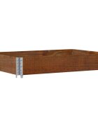 vidaXL Paletový nástavec hnědý 120 x 80 cm masivní borové dřevo