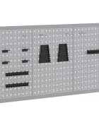 vidaXL Panel na nářadí 3 ks Šedá 150 x 1 x 80 cm Ocel