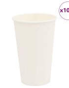 vidaXL Papírové kelímky na kávu 1000 pcs 16oz 400ml bílé
