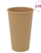 vidaXL Papírové kelímky na kávu 1000 pcs 16oz 400ml hnědé