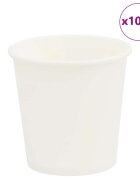 vidaXL Papírové kelímky na kávu 1000 pcs 4oz 100ml bílé
