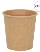 vidaXL Papírové kelímky na kávu 1000 pcs 4oz 100ml hnědé