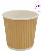 vidaXL Papírové kelímky na kávu 1000 pcs 4oz 100ml hnědé