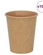 vidaXL Papírové kelímky na kávu 1000 pcs 8oz 200ml hnědé