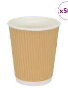 vidaXL Papírové kelímky na kávu 500 pcs 8oz 200ml hnědé