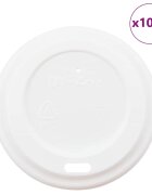 vidaXL Papírové víčka na kávu Ø60 mm 4oz 1000 pcs bílé plast