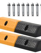 vidaXL Parkovací dorazy 2 ks gumové 49 x 15 x 9 cm