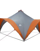 vidaXL Party Stan Šedá a oranžová 400 x 400 x 322 cm Polyester a ocel