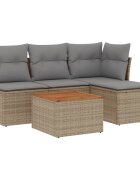 vidaXL Patio Sofa Set 4místné Směs béžové a světle šedé