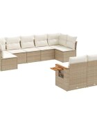 vidaXL Patio Sofa Set 9místné Beige and Cream