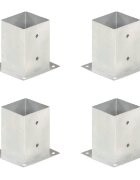 vidaXL Patka na sloupek 4 ks pozinkovaný kov 101 mm
