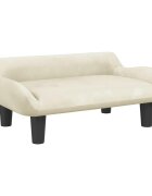 vidaXL Pelíšek pro psy krémový 70 x 40 x 24 cm samet