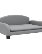 vidaXL Pelíšek pro psy světle šedý 70 x 45 x 30 cm textil