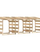 vidaXL Pergoly se střechou 3 ks 100x90x100 cm impregnovaná borovice