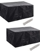 vidaXL Plachty na zahradní nábytek 2 ks polyratan 10 oček 240 x 140 cm