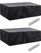 vidaXL Plachty na zahradní nábytek 2 ks polyratan 10 oček 300 x 140 cm