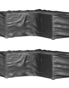 vidaXL Plachty na zahradní nábytek tvar L 2 ks 12 oček 185x185x70 cm